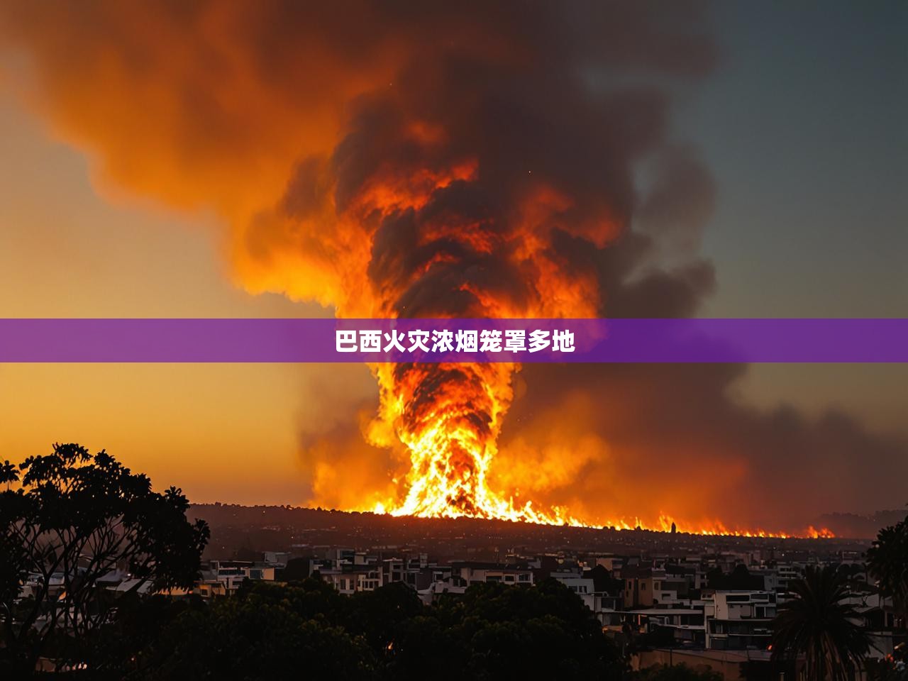 巴西火灾浓烟笼罩多地