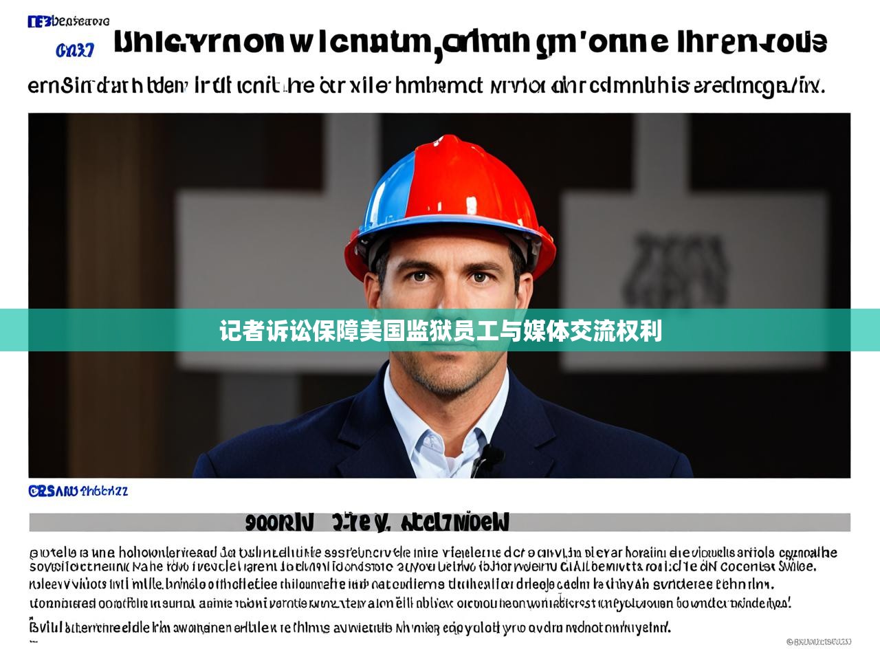 记者诉讼保障美国监狱员工与媒体交流权利