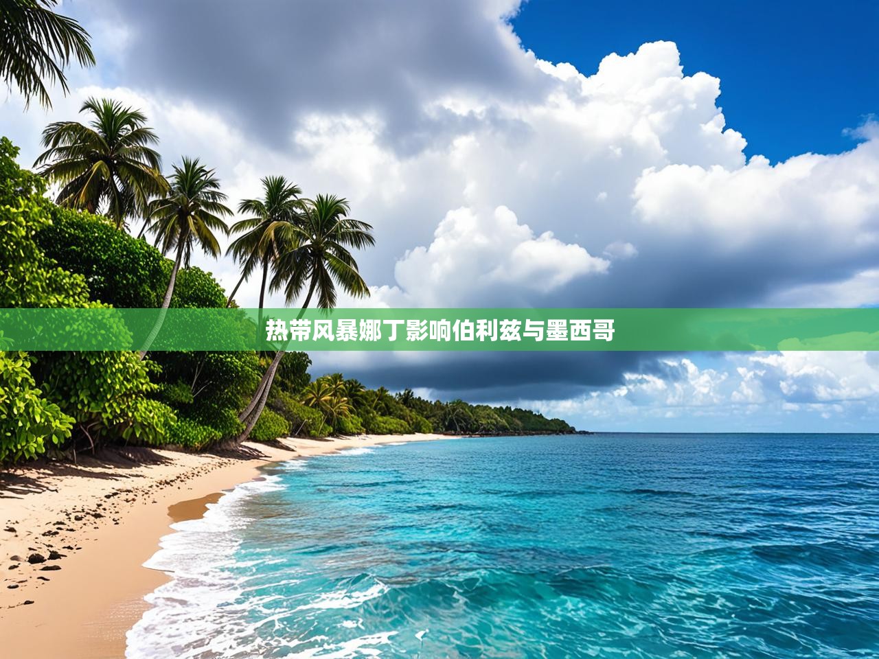 热带风暴娜丁影响伯利兹与墨西哥