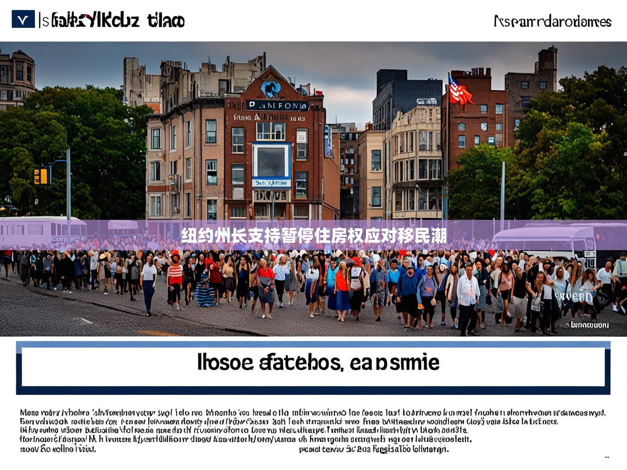 纽约州长支持暂停住房权应对移民潮