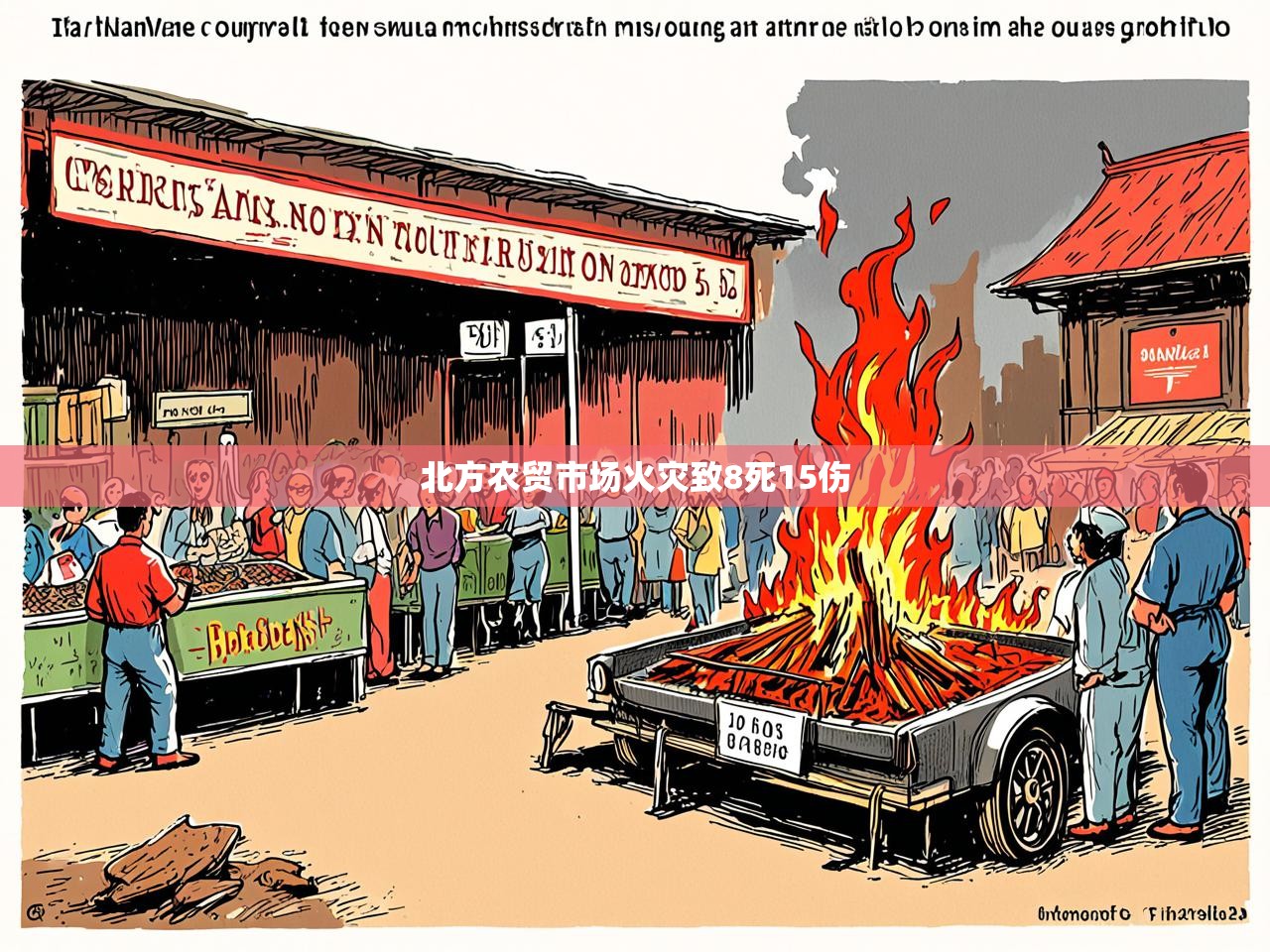 北方农贸市场火灾致8死15伤