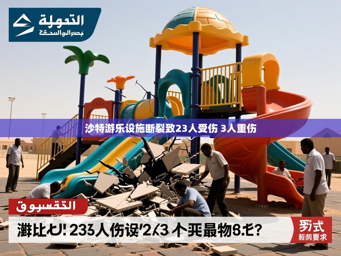 沙特游乐设施断裂致23人受伤 3人重伤