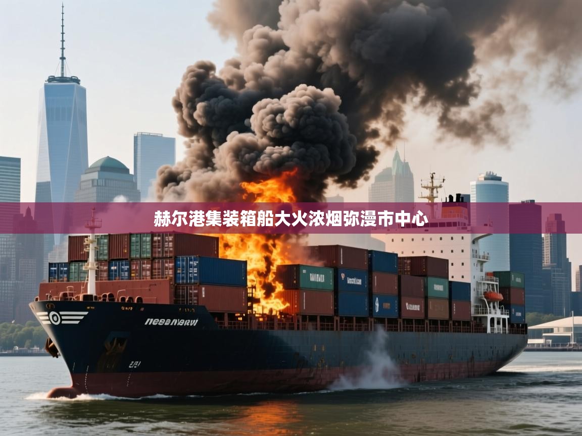 赫尔港集装箱船大火浓烟弥漫市中心