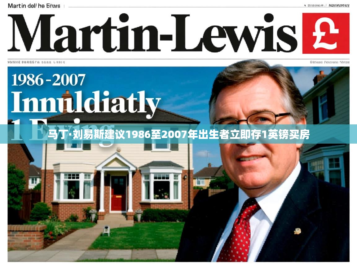 马丁·刘易斯建议1986至2007年出生者立即存1英镑买房