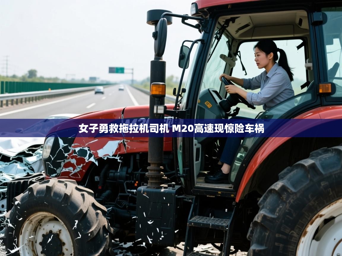 女子勇救拖拉机司机 M20高速现惊险车祸