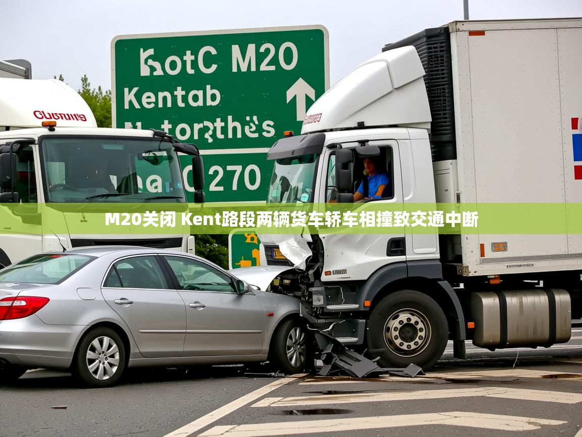 M20关闭 Kent路段两辆货车轿车相撞致交通中断